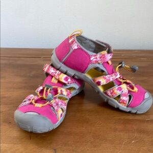 Keen Pink and Gray Sandals with Adjustable Straps Size 4